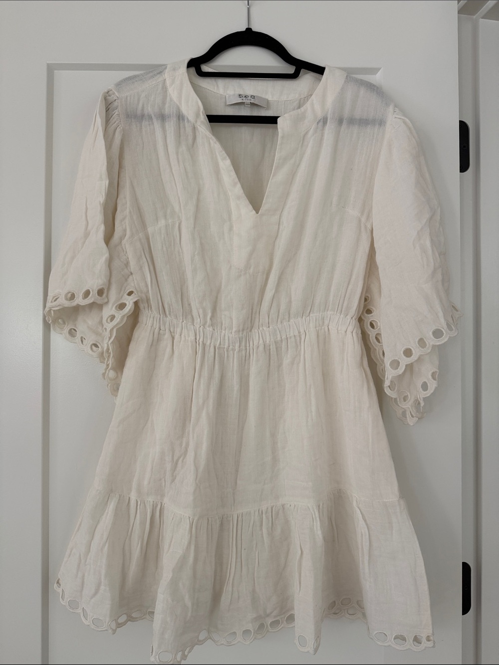 Sea New York Boho Eyelet Tunic Dress - White